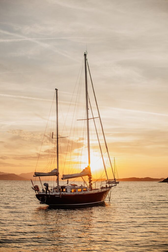 Sailboat in known territory. Showcasing the path into uncharted waters - with my insights from the Swiss job market, you will no longer sail uncharted waters.