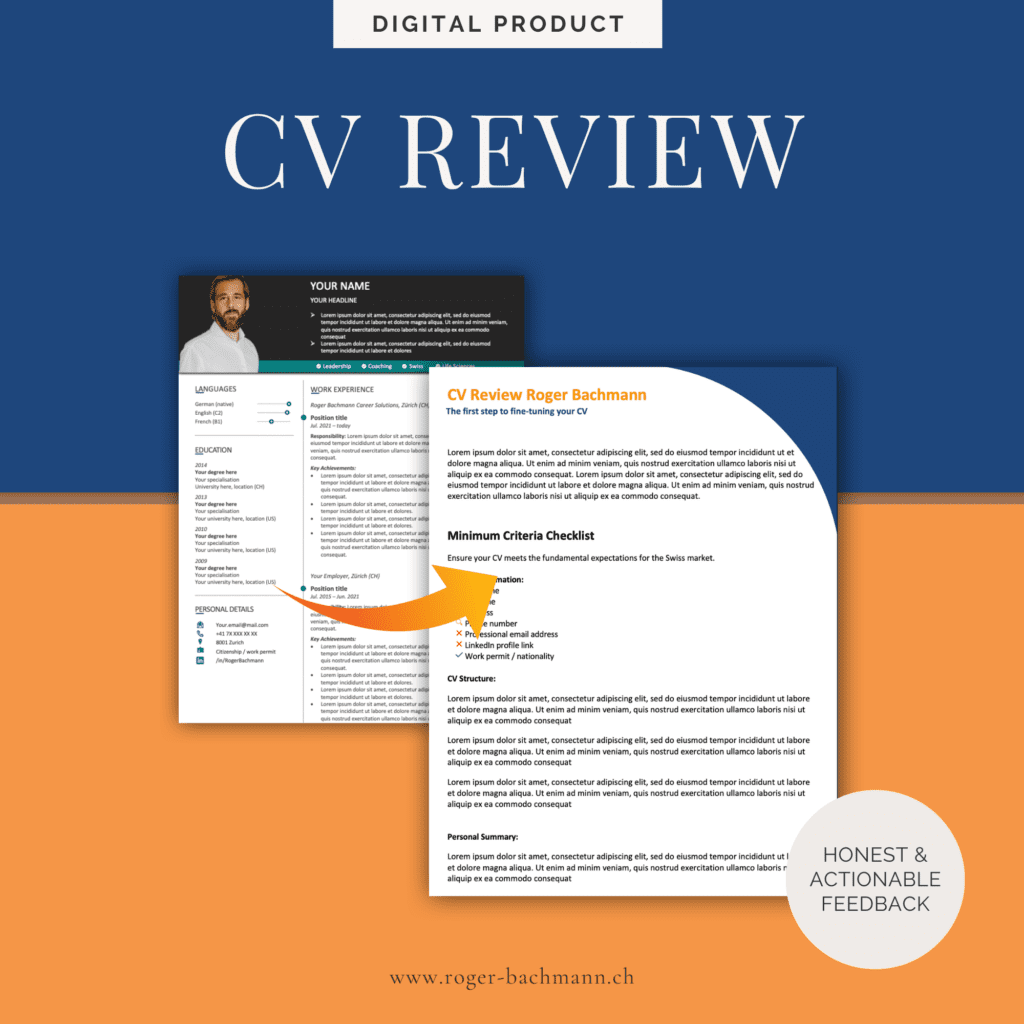 Swiss Life Sciences CV Review - Actionable CV Feedback